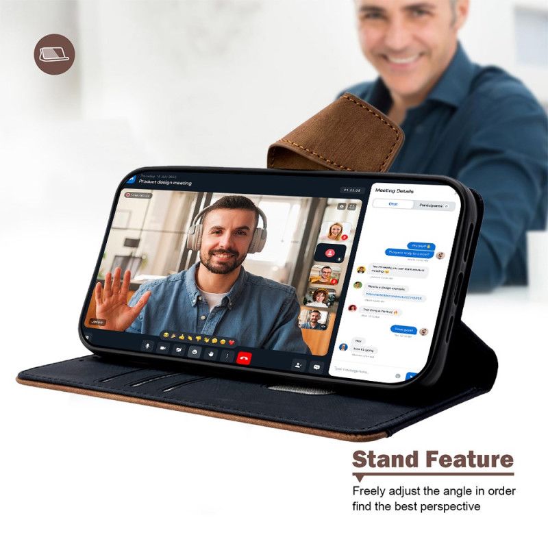 Lederhüllen Realme C71 Vintage Rfid-geldbörse