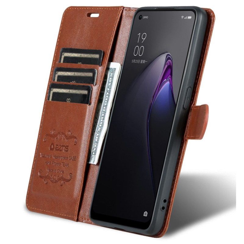 Flip Case Für Oppo Reno 8 Pro Kunstleder Azns