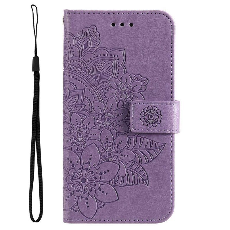 Flip Case Für Vivo Y16 Mit Kordel Riemchen-mandala