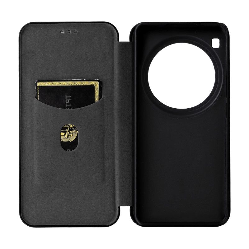 Flip Case Xiaomi 15 Ultra Gebürstete Kohlefaser