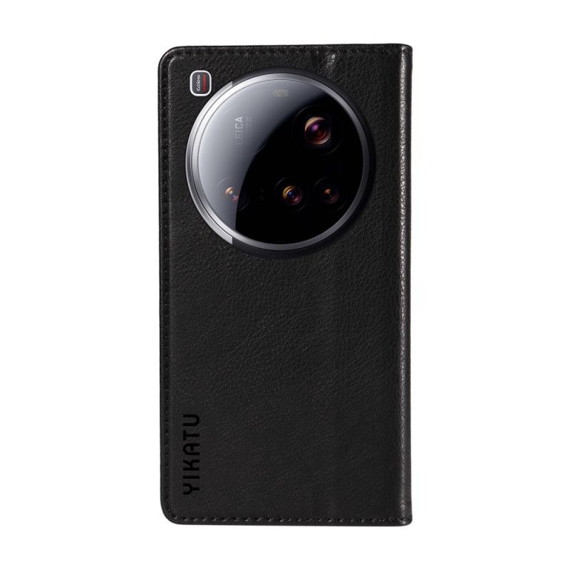 Flip Case Xiaomi 15 Ultra Handyhülle Yikatu Litschi-imitat Leder