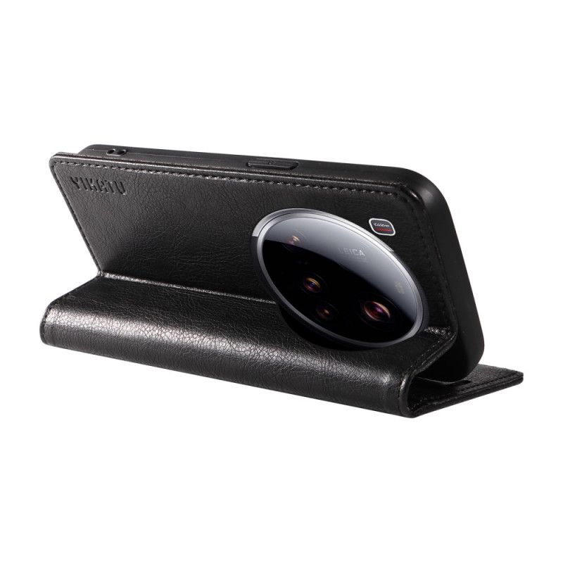 Flip Case Xiaomi 15 Ultra Handyhülle Yikatu Litschi-imitat Leder