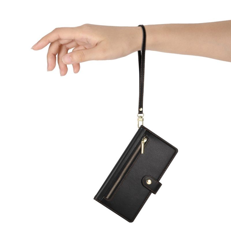 Lederhüllen Für Xiaomi 15 Ultra Geldbörse Mit Riemen Und Schulterriemen