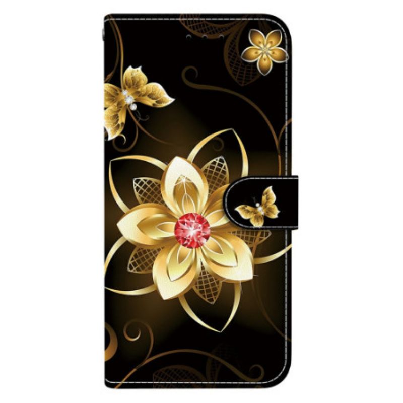 Lederhüllen Für Xiaomi 15 Ultra Goldene Blume