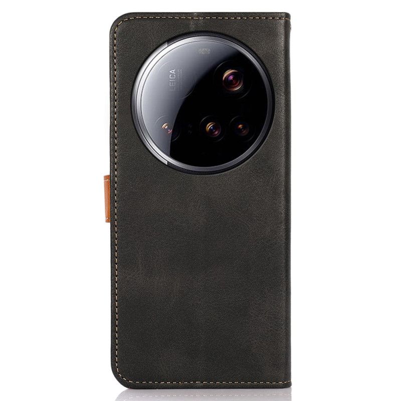 Lederhüllen Für Xiaomi 15 Ultra Goldener Verschluss