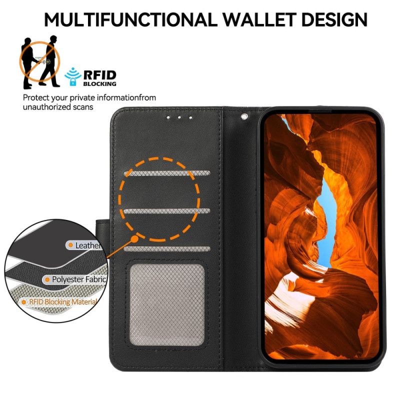 Lederhüllen Für Xiaomi 15 Ultra Rfid-blockierende Seidenstruktur