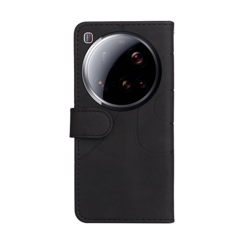 Lederhüllen Für Xiaomi 15 Ultra Zweifarbige Wellenlinien