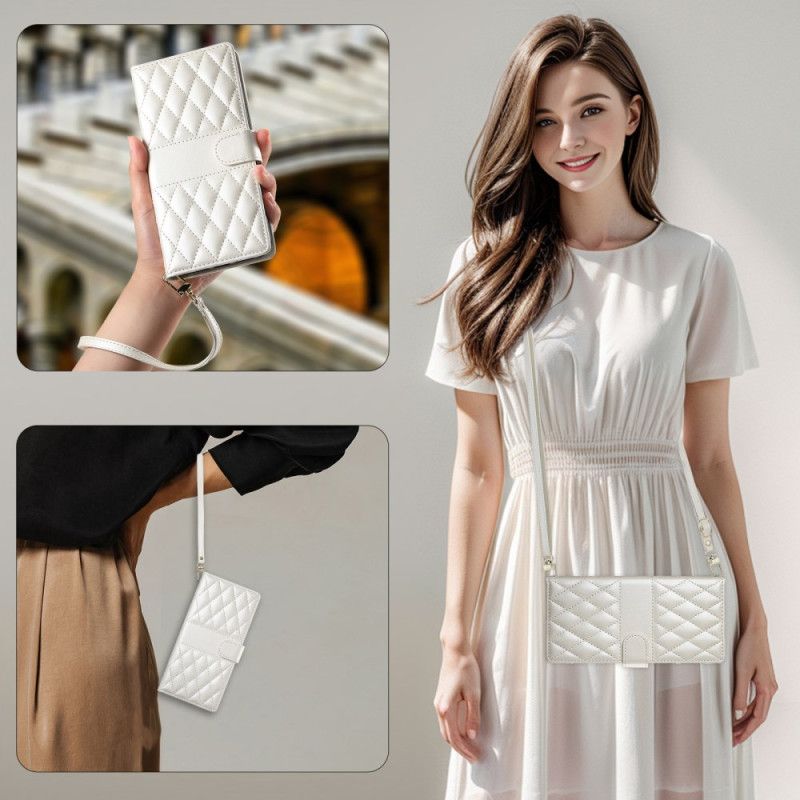 Lederhüllen Xiaomi 15 Ultra Gesteppt Mit Riemen Und Schulterriemen