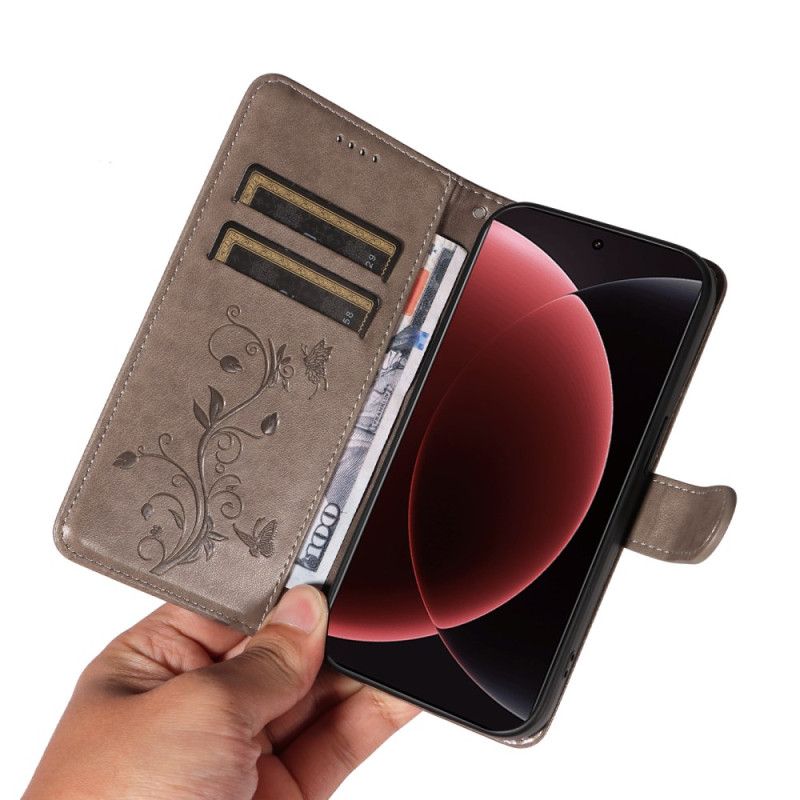 Lederhüllen Xiaomi 15 Ultra Handyhülle Blumenmuster