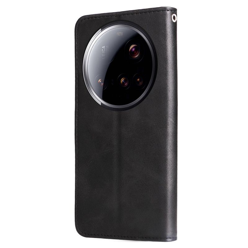 Lederhüllen Xiaomi 15 Ultra Handyhülle Brieftasche Mit Reißverschluss