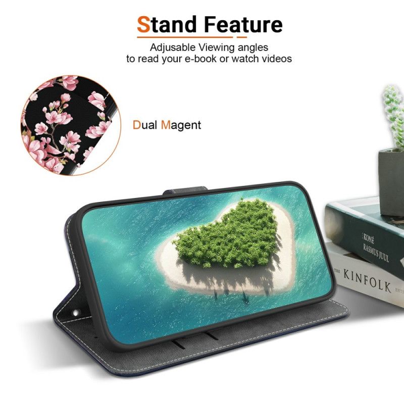 Lederhüllen Xiaomi 15 Ultra Handyhülle Pflaumenblüten