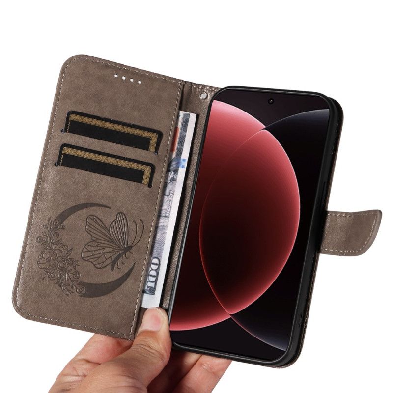 Lederhüllen Xiaomi 15 Ultra Handyhülle Schmetterlingsdesign