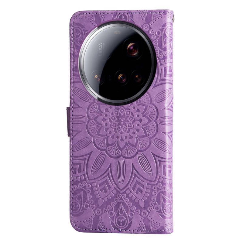 Lederhüllen Xiaomi 15 Ultra Handyhülle Sonnenblumenmuster