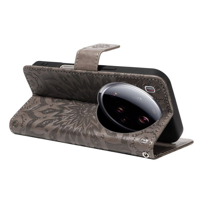 Lederhüllen Xiaomi 15 Ultra Handyhülle Sonnenblumenmuster