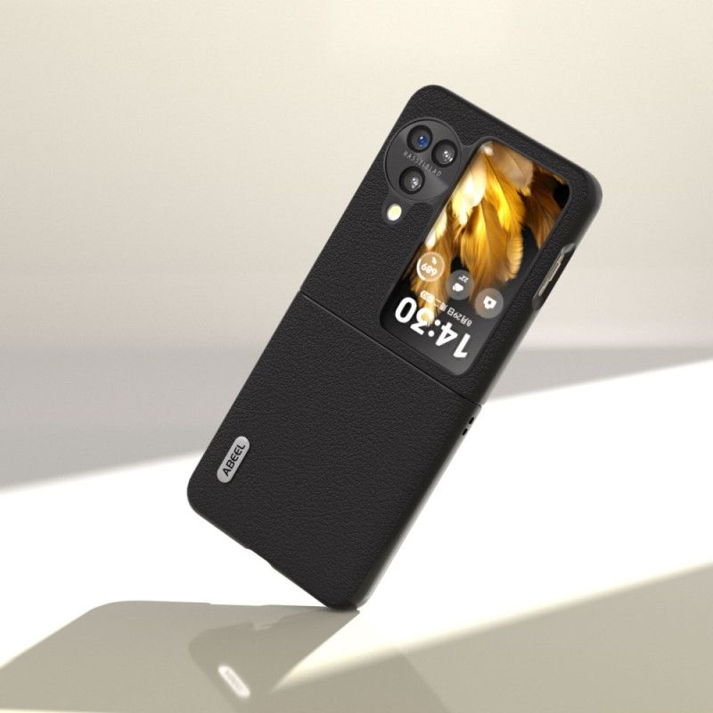 Hülle Oppo Find N3 Flip Abeel-stil Aus Strukturiertem Leder