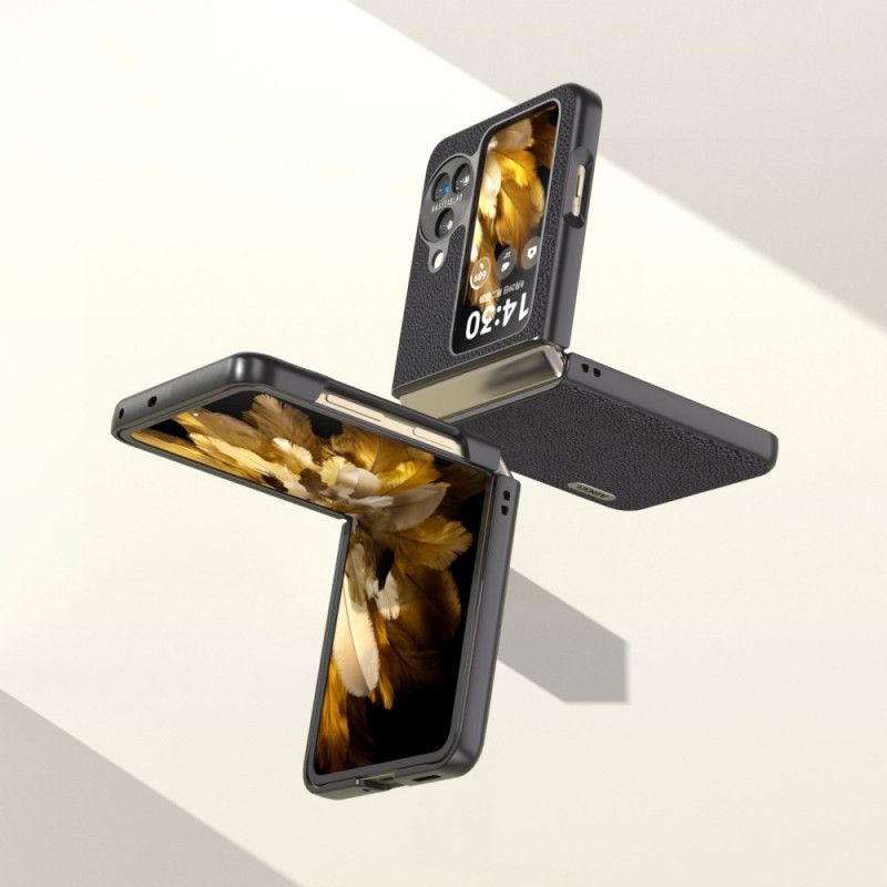 Hülle Oppo Find N3 Flip Handyhülle Litschi-ledereffekt Abeel