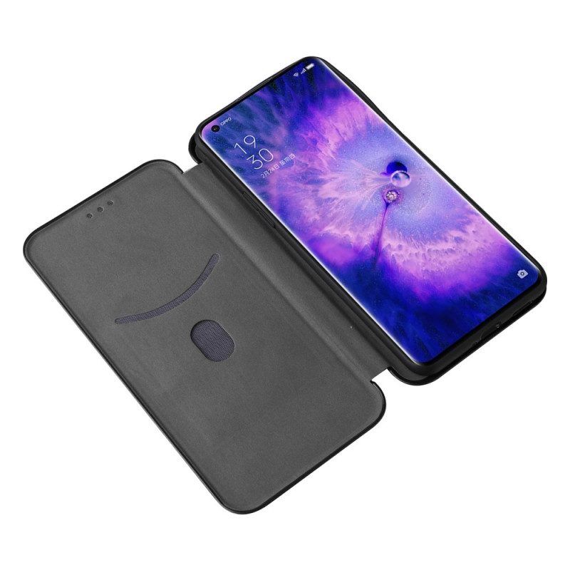 Schutzhülle Für Oppo Find X5 Pro Flip Case Kohlefaser-textur