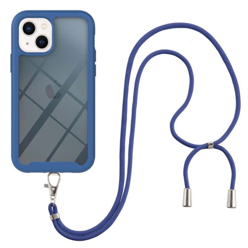 Handyhülle Für iPhone 15 Mit Kordel Transparente Kordel