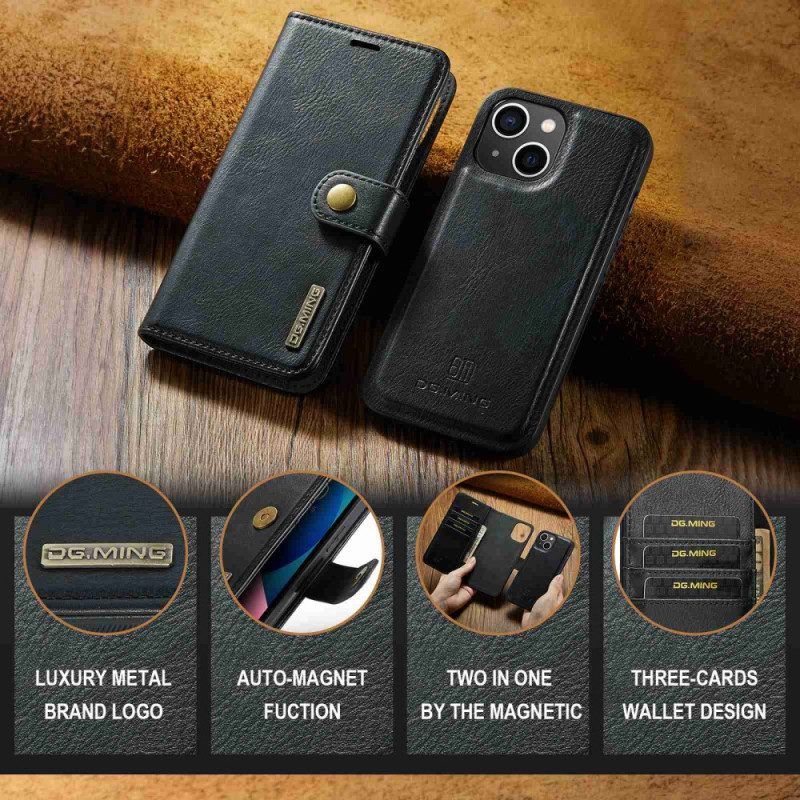 Hülle Flip Case Für iPhone 15 Abnehmbare Schale Dg. Ming