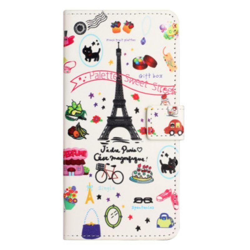 Lederhüllen Für iPhone 15 Süßes Paris