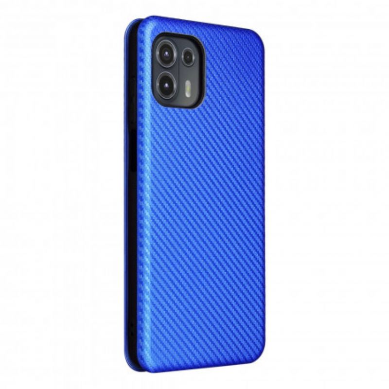 Flip Case Motorola Edge 20 Lite Farbiges Carbon-silikon