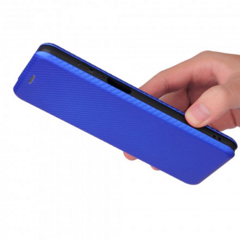 Flip Case Motorola Edge 20 Lite Farbiges Carbon-silikon