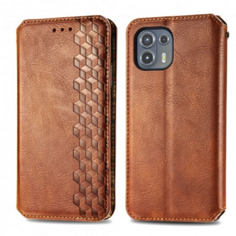 Flip Case Motorola Edge 20 Lite Kunstleder Rautenstruktur