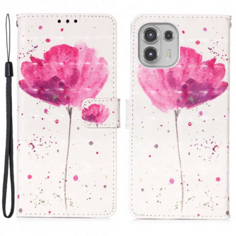 Lederhüllen Für Motorola Edge 20 Lite Mohn Aquarell