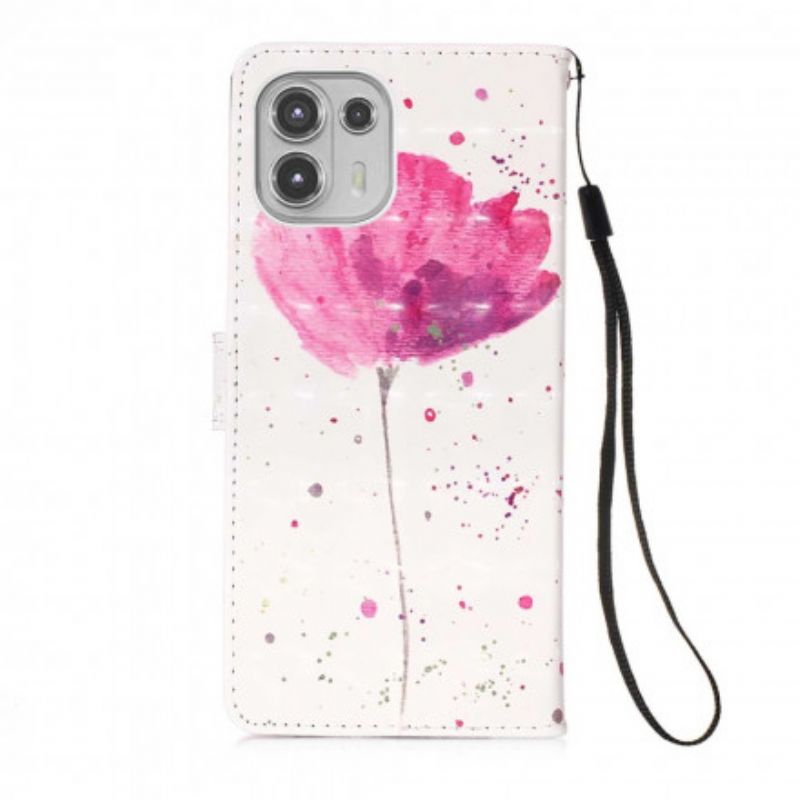 Lederhüllen Für Motorola Edge 20 Lite Mohn Aquarell