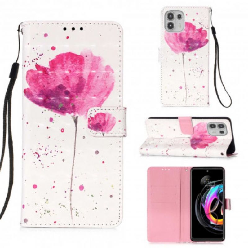 Lederhüllen Für Motorola Edge 20 Lite Mohn Aquarell