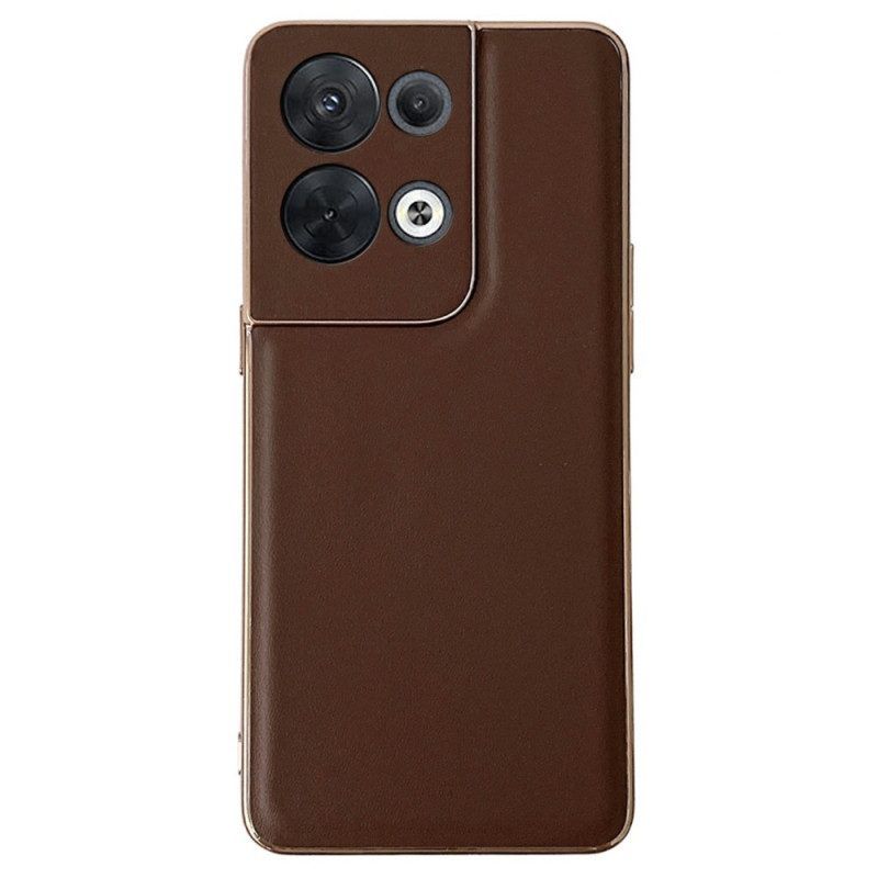 Hülle Für Oppo Reno 8 Echtes Premium-leder