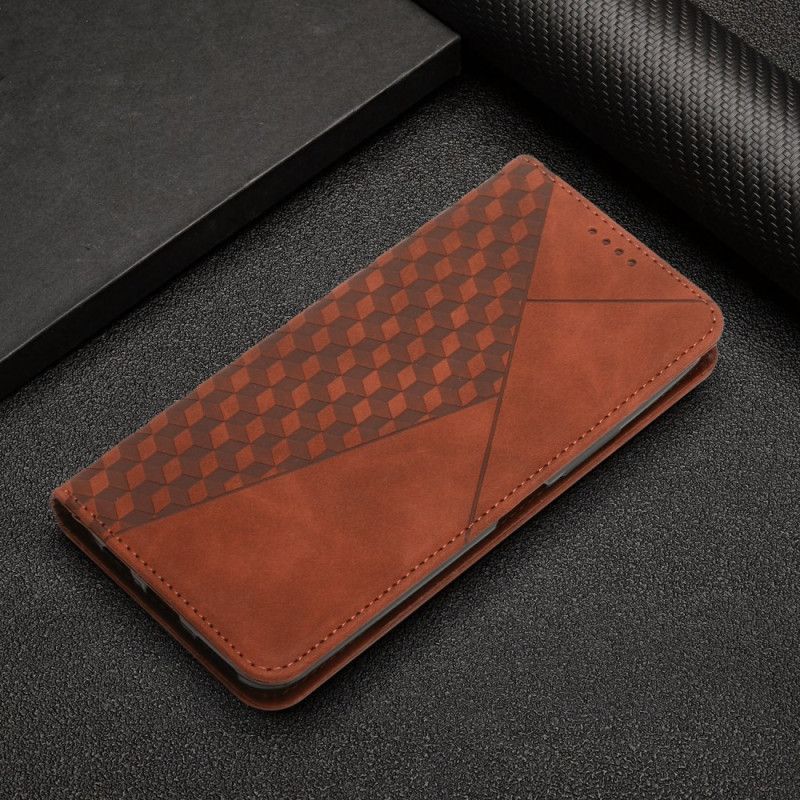 Flip Case Für Realme 14 Pro Plus 5g Rauten In Wildlederoptik