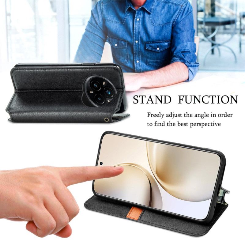 Flip Case Für Realme 14 Pro Plus 5g Vintage-wildlederoptik