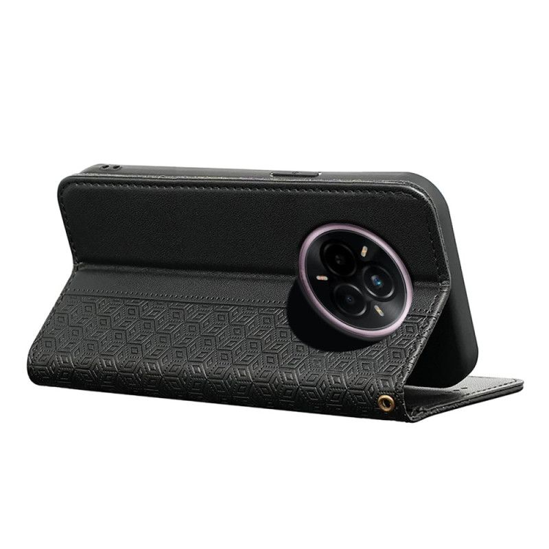 Flip Case Realme 14 Pro Plus 5g Handyhülle Karierter Riemen