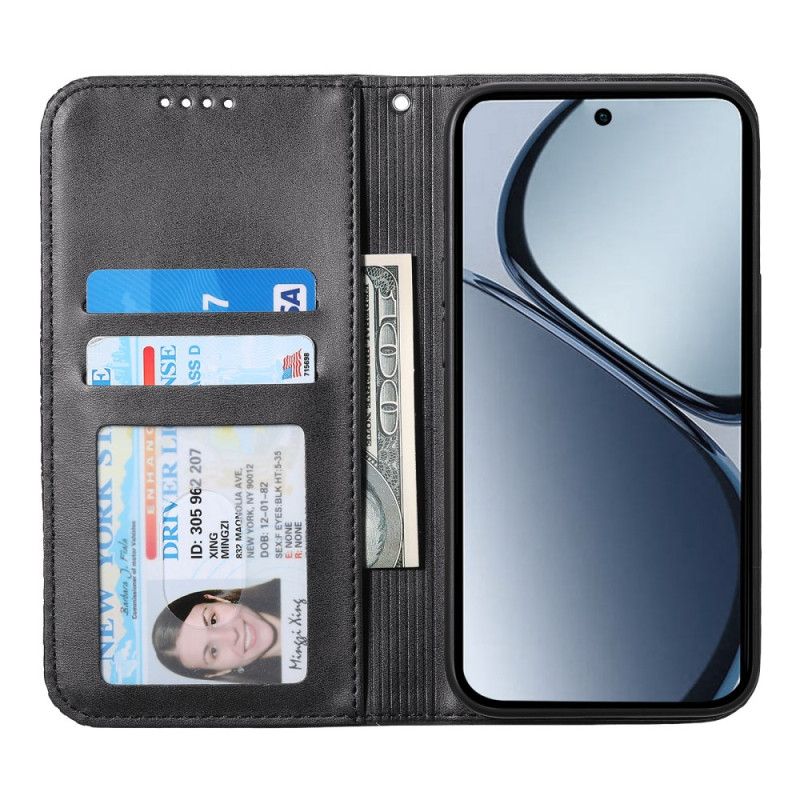 Flip Case Realme 14 Pro Plus 5g Strukturiert Mit Riemen