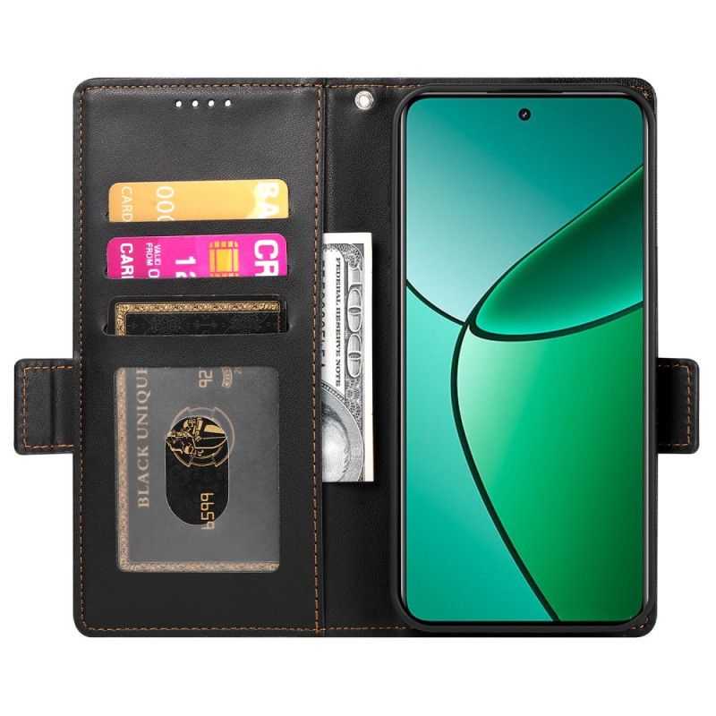 Lederhüllen Realme 14 Pro Plus 5g Drei Kartenfächer Und Halter