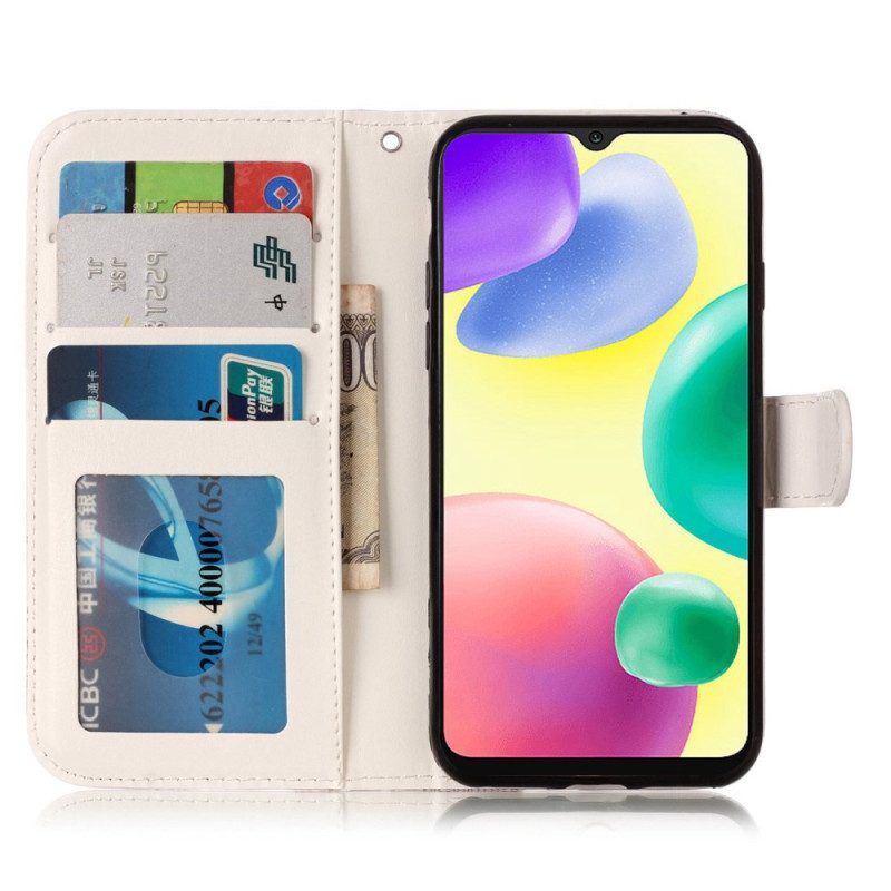 Flip Case Für Xiaomi 12 Lite Tiger Mit Schlüsselband