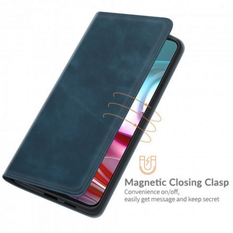 Flip Case Moto G30 / G10 Handyhülle Seidenweicher Ledereffekt