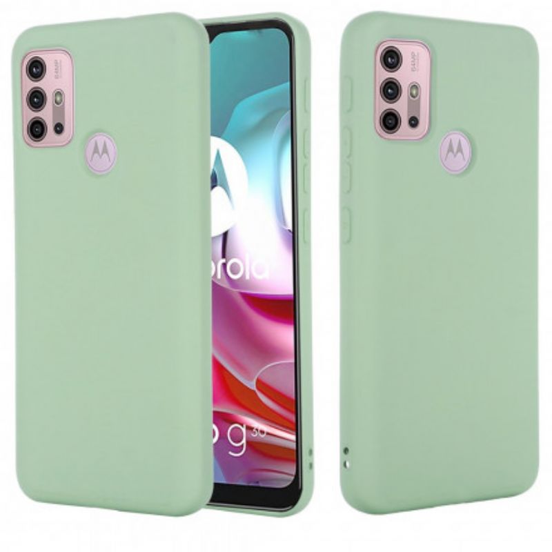 Hülle Moto G30 / G10 Flüssigsilikon Mit Lanyard