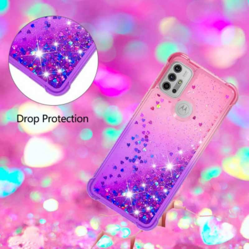 Hülle Moto G30 / G10 Handyhülle Glitzerfarben