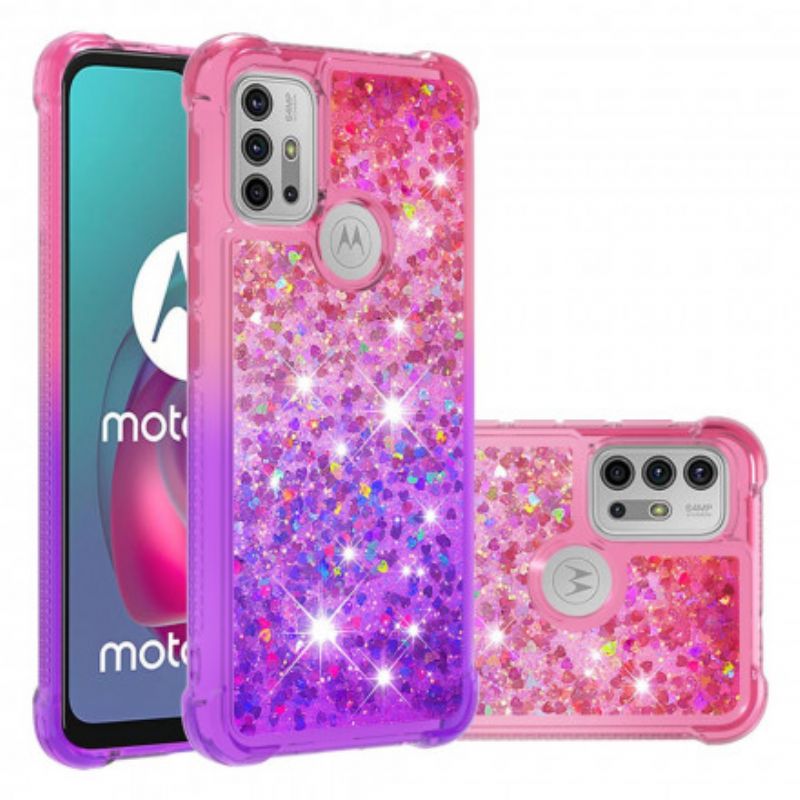 Hülle Moto G30 / G10 Handyhülle Glitzerfarben