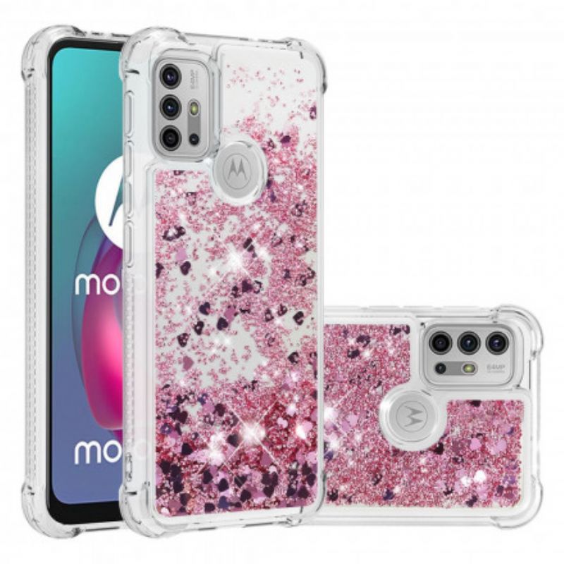 Hülle Moto G30 / G10 Handyhülle Wünscht Sich Pailletten