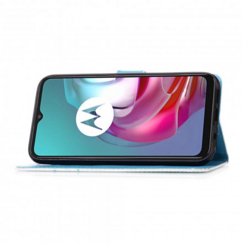 Lederhüllen Für Moto G30 / G10 Liebe Die Welle