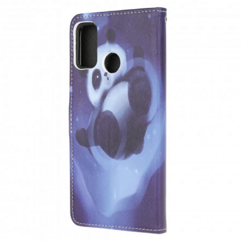 Lederhüllen Für Moto G30 / G10 Panda Space Riemchen