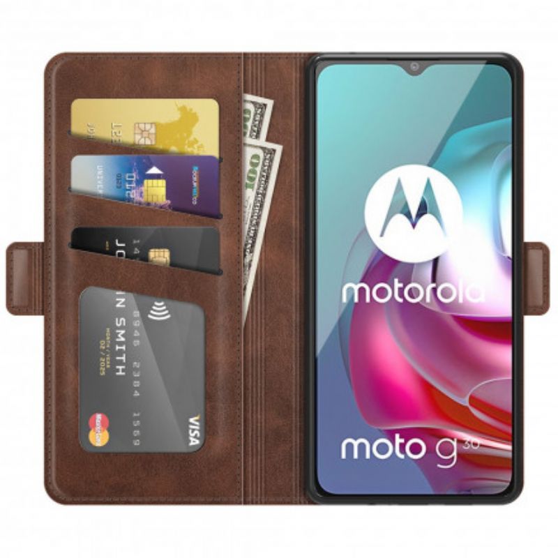 Lederhüllen Moto G30 / G10 Doppelklappe