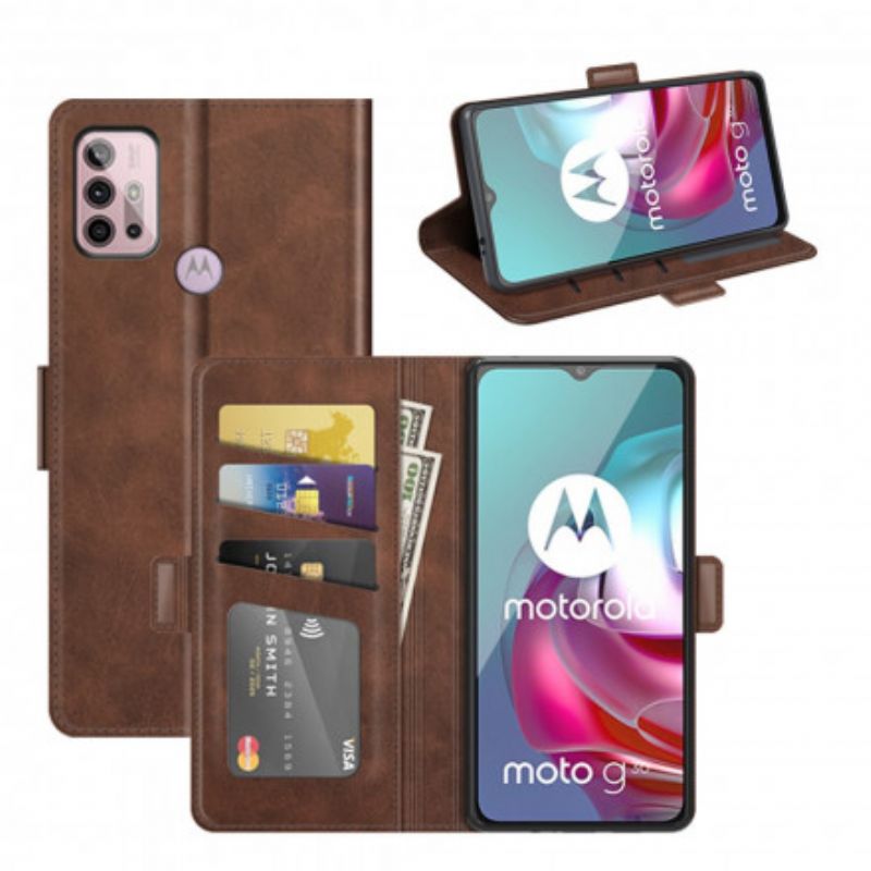 Lederhüllen Moto G30 / G10 Doppelklappe