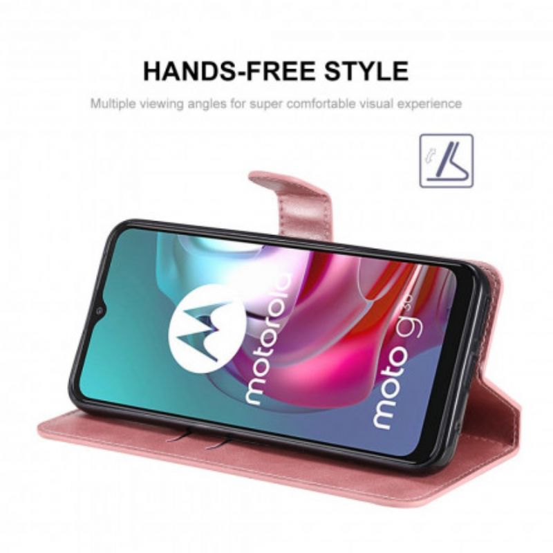 Lederhüllen Moto G30 / G10 Handyhülle Enkay Kunstleder