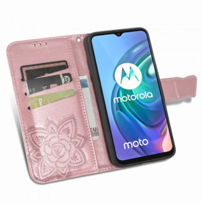 Lederhüllen Moto G30 / G10 Handyhülle Halber Schmetterling