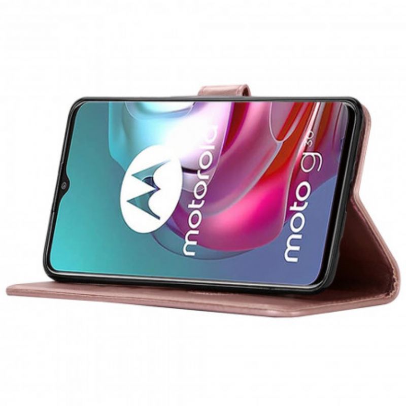 Lederhüllen Moto G30 / G10 Handyhülle Verträumte Eule