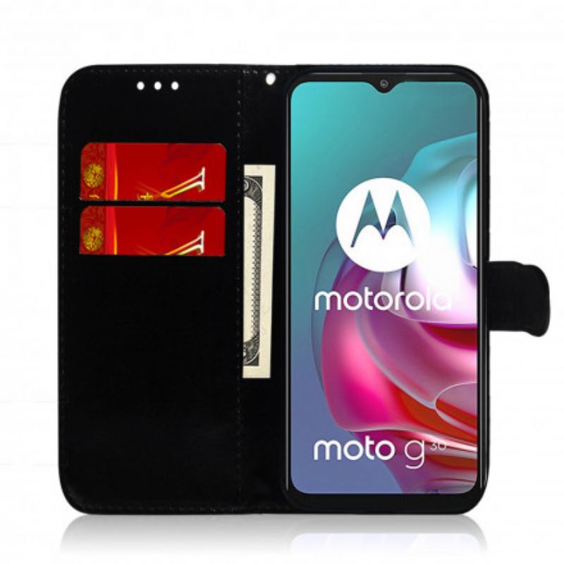 Lederhüllen Moto G30 / G10 Kunstleder-spiegelabdeckung